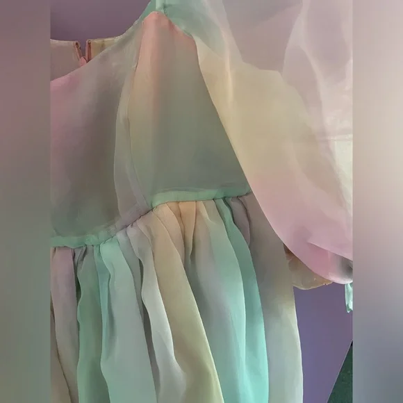 Selkie The Rainbow French Puff Dress (Large) - Picture 6 of 10